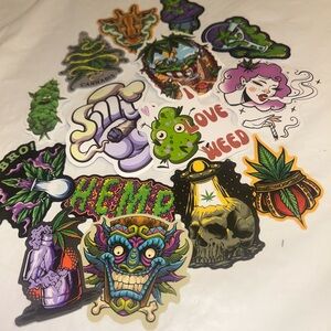 30pc mixed Funny Cartoon Leaf Sticker Pack | Waterproof Vinyl Laptop Phone